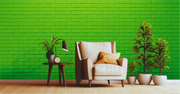 3D Brick Wall Panel -Parrot Green