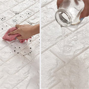 White Brick Wall Panel