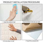 White Brick Wall Panel