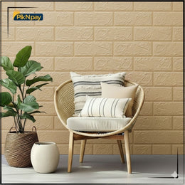3D Brick Wall Panel -Beige