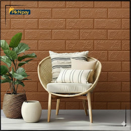 3D Brick Wall Panel -Brown
