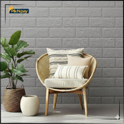 3D Brick Wall Panel -Gray