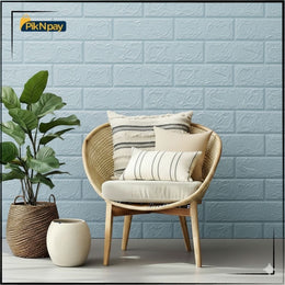3D Brick Wall Panel-Light Blue
