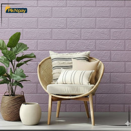 3D Brick Wall Panel-Light Purple