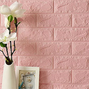 3D Brick Wall Panel -Light Pink