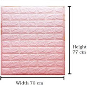 3D Brick Wall Panel -Light Pink
