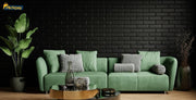 3D Brick Wall Panel -Black